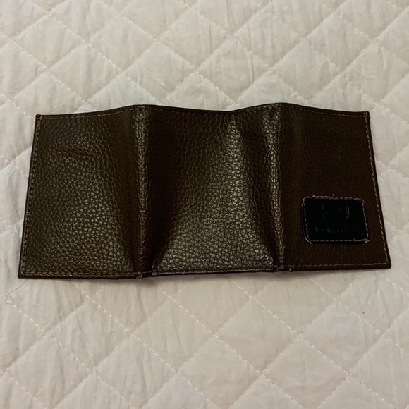 John DEERE brown leather wallet tri-fold five card slots two bill slots OS - Picture 5 of 12